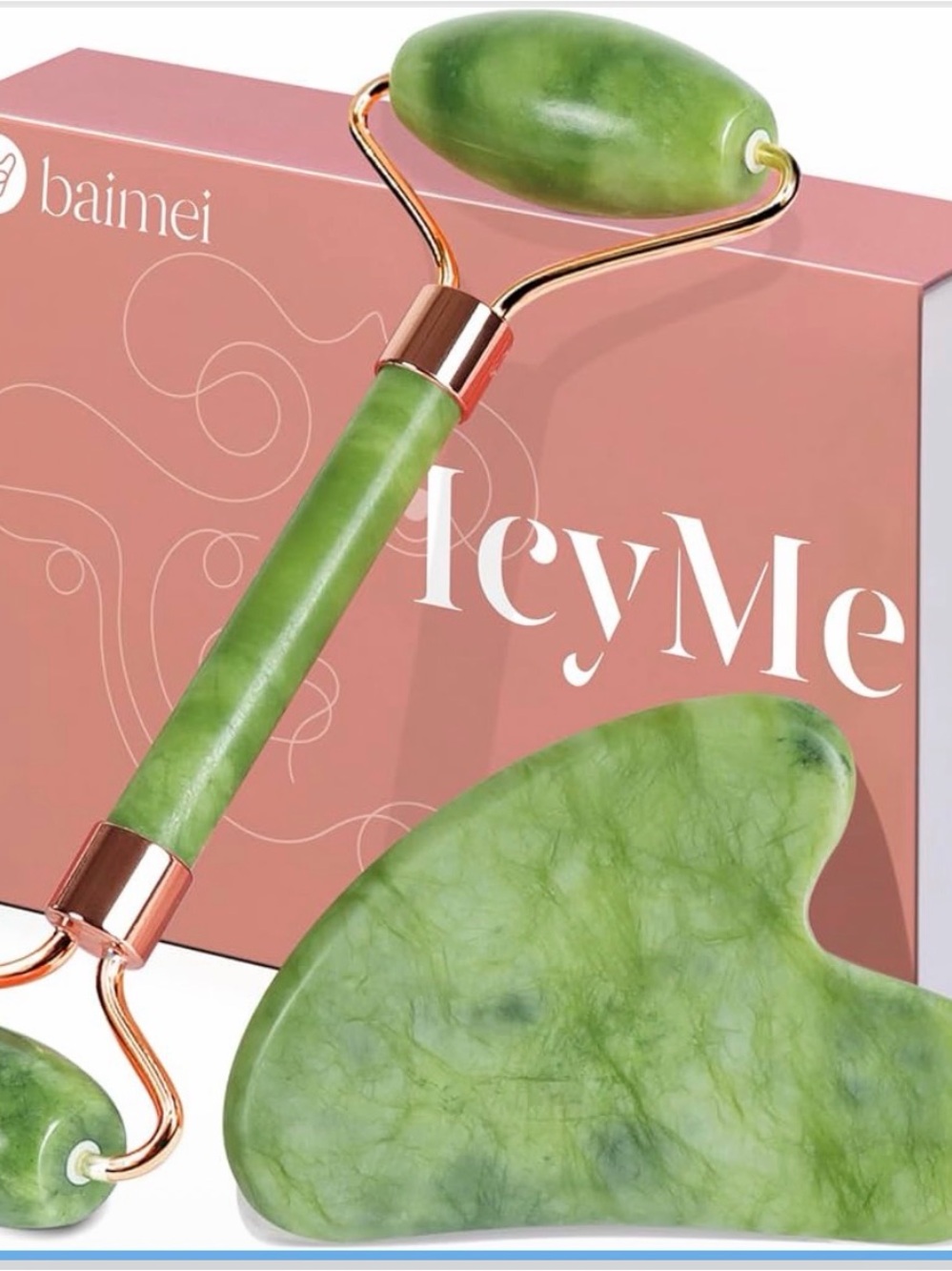 Baimei IcyMe Jade Roller & Gua Sha Set